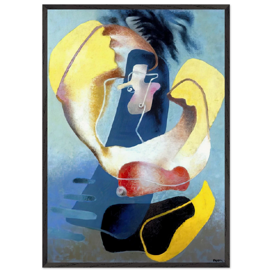 THE FIGURE IN SPACE 1937 - Enrico Prampolini Framed Art Print – Black Wooden Frame - Default Title - -Framed Art Print