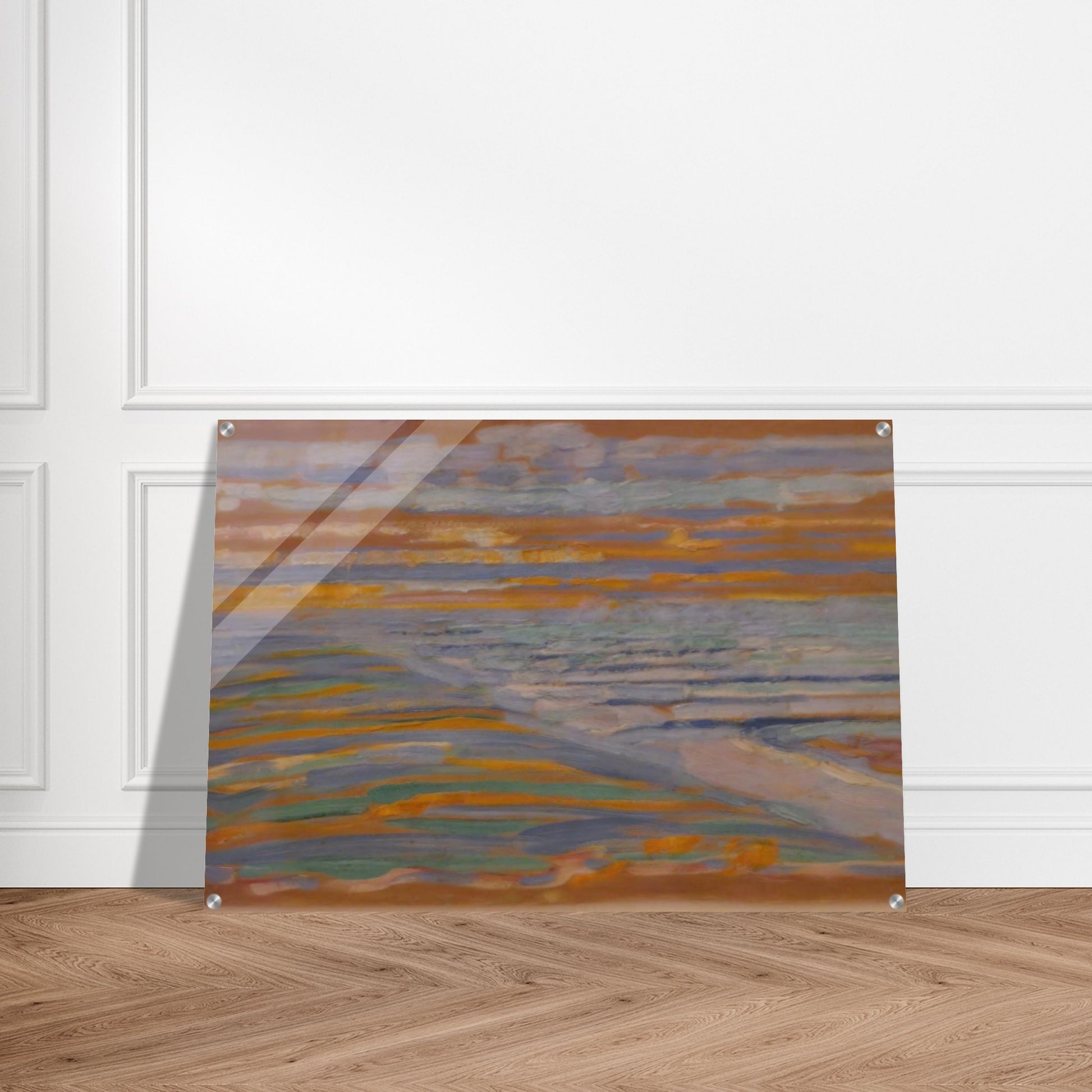 View from the Dunes with Beach and Piers - Piet Mondrian Acrylic Print - 70x100 cm / 28x40″ inches | Piet Mondrian Wall Art | Piet Mondrian Prints