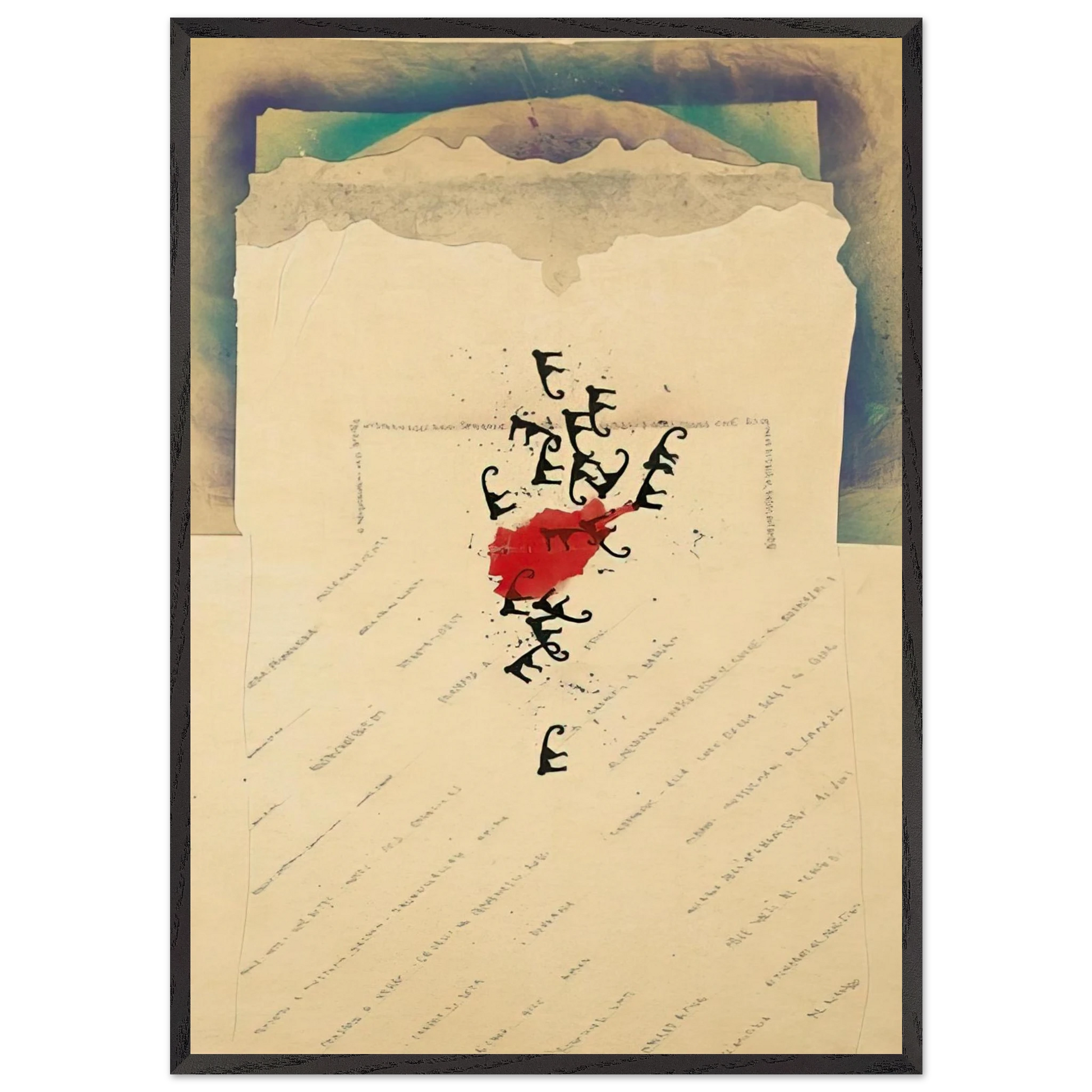 AFGHANISTAN 1985 - Alighiero Boetti Framed Art Print – Black Wooden Frame - Default Title - -Framed Art Print