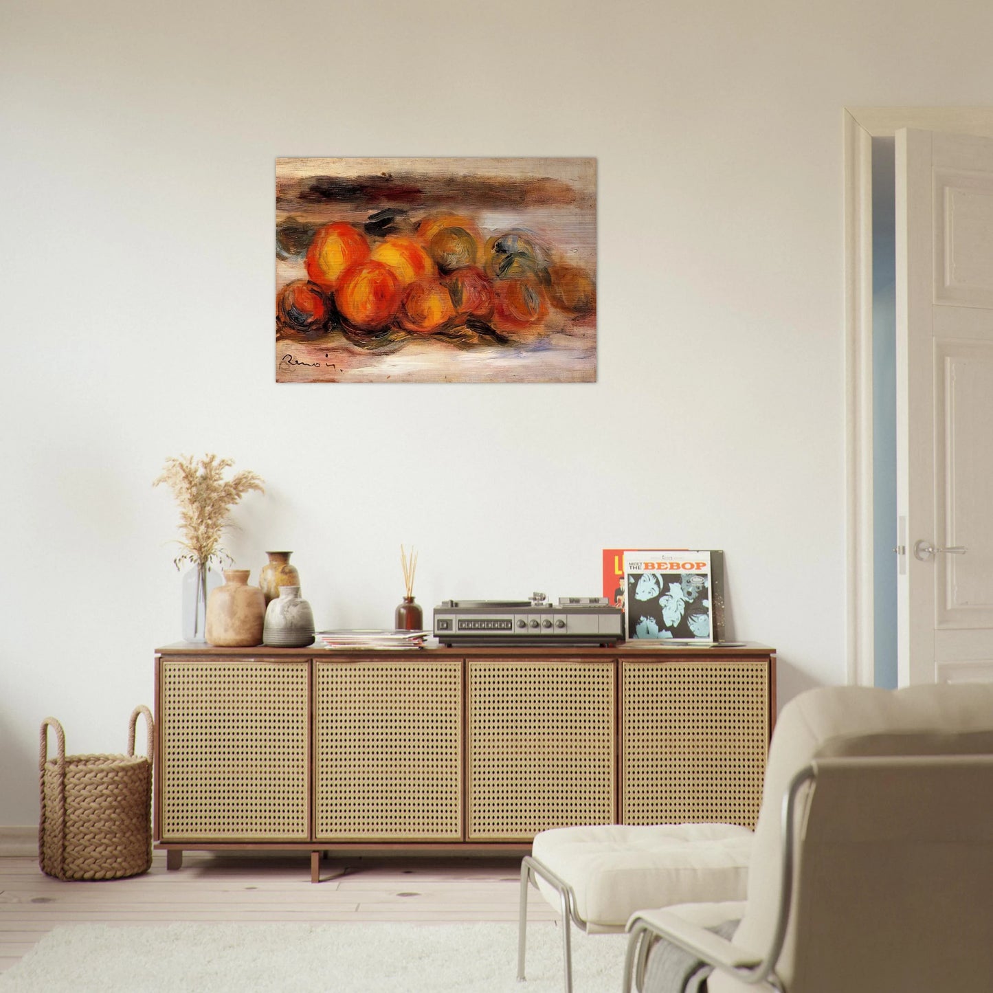 Still Life with Peaches - Pierre-Auguste Renoir Brushed Aluminum Print - 70x100 cm / 28x40 inches | Pierre-Auguste Renoir Aluminum Print | Pierre-Auguste Renoir Prints