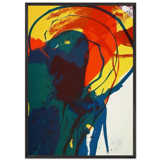 Untitled N12 - Paul Jenkins Framed Art Print – Black Wooden Frame - Default Title - -Framed Art Print