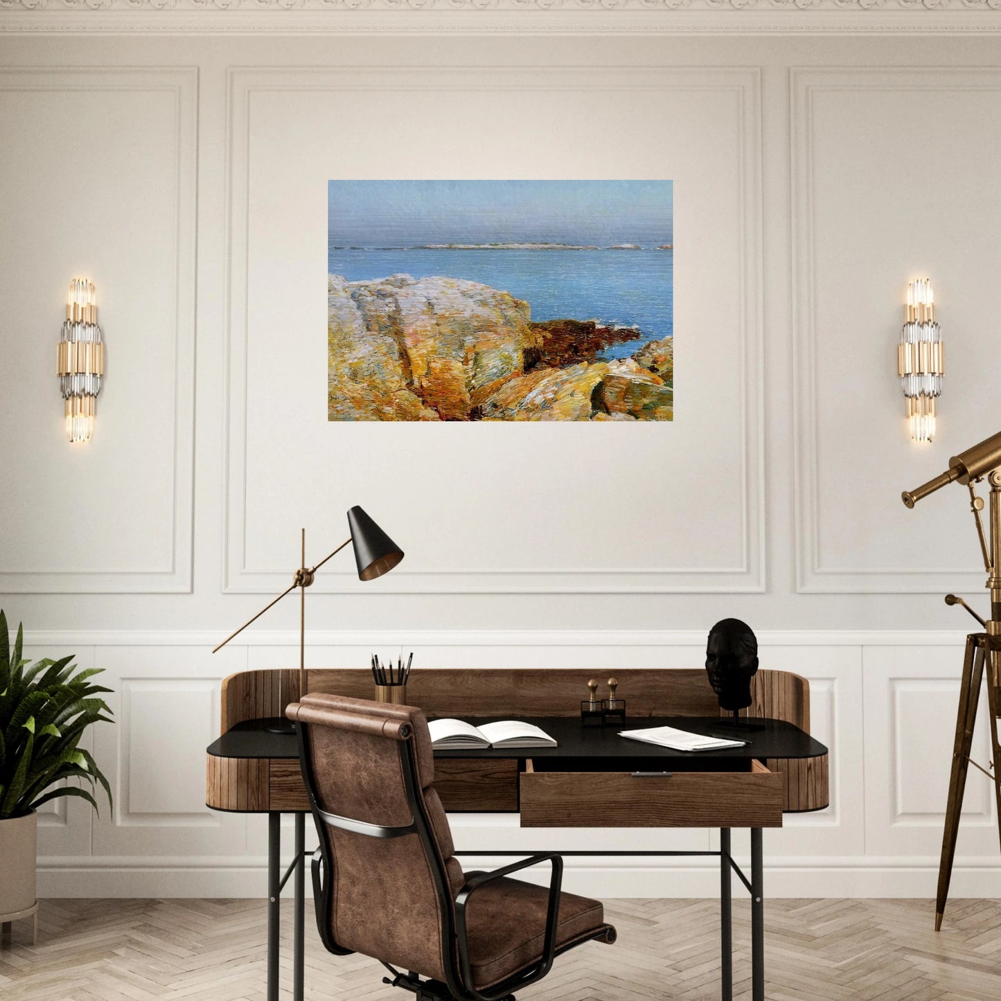 Duck Island - Childe Hassam Brushed Aluminum Print - 70x100 cm / 28x40 inches | Childe Hassam Aluminum Print | Childe Hassam Prints