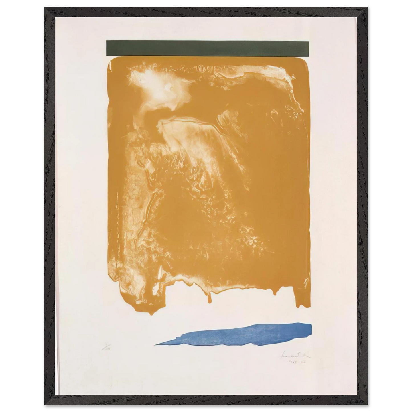 Helen Frankenthaler - Persian Garden - 1966 Wall art - 20x25 cm / 8x10 inches - Premium Wooden Framed Poster With Fine Art Paper - Wood frame