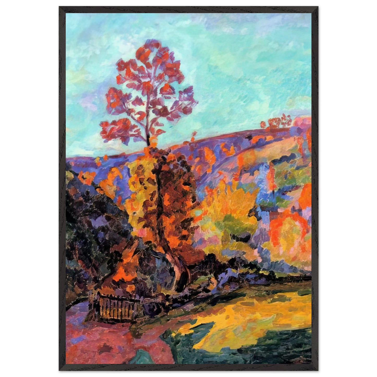 Paysage a Crozant - 1917 - Armand Guillaumin Framed Art Print – Black Wooden Frame - Default Title - -Framed Art Print