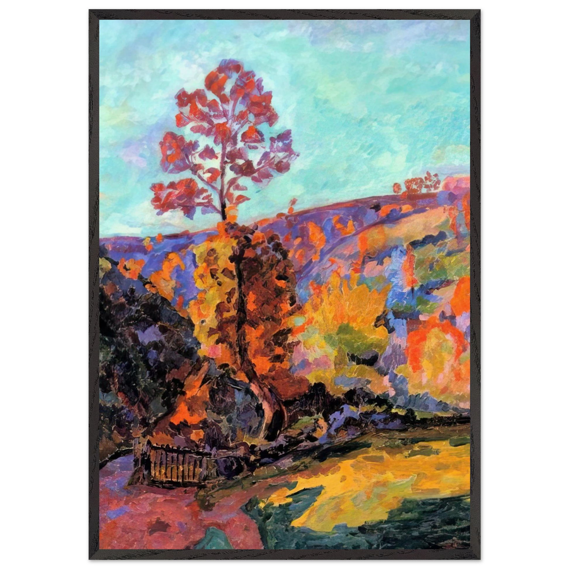 Paysage a Crozant - 1917 - Armand Guillaumin Framed Art Print – Black Wooden Frame - Default Title - -Framed Art Print