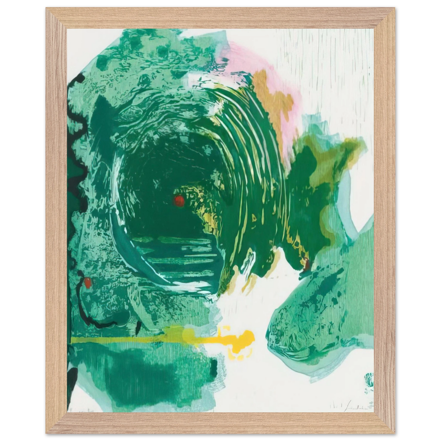 Helen Frankenthaler - Radius - 1993 Wall art - A2 (42 x 59.4  cm) - Premium Wooden Framed Poster With Fine Art Paper - Black frame