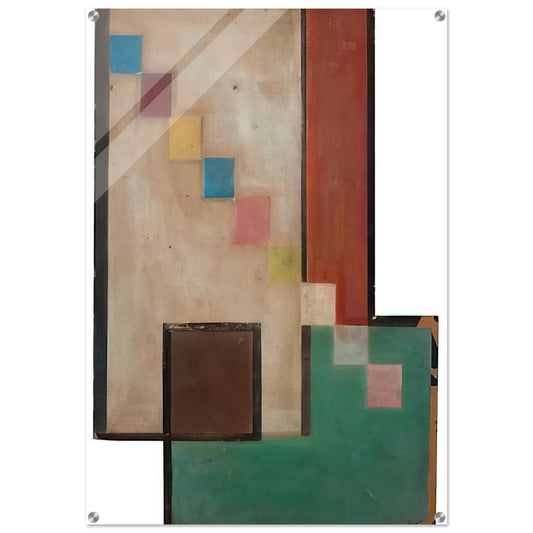 Diagonel des Carrès - 1936 - Carmelo Arden Quin Acrylic Print - 70x100 cm / 28x40″ inches | Carmelo Arden Quin Wall Art | Carmelo Arden Quin Prints