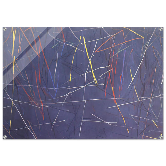 Gates of Blue - 1975 - Ronnie Landfield Acrylic Print - 70x100 cm / 28x40″ inches | Ronnie Landfield Wall Art | Ronnie Landfield Prints