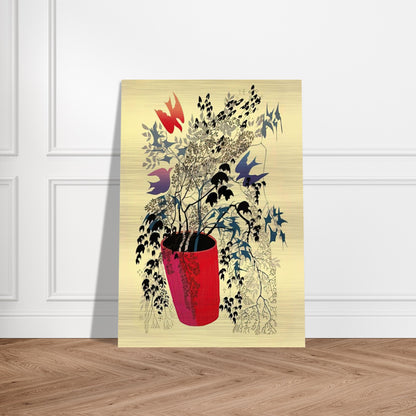 Red Barrell - Eyvind Earle Brushed Aluminum Print - 70x100 cm / 28x40 inches | Eyvind Earle Aluminum Print | Eyvind Earle Prints