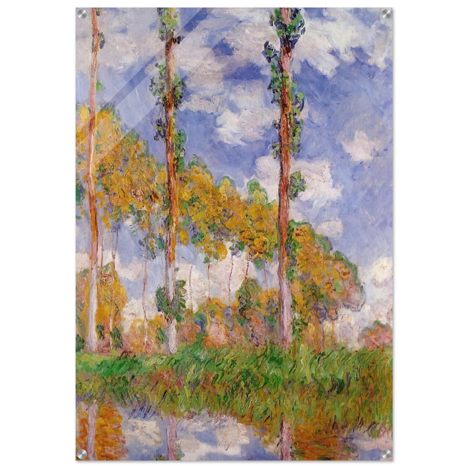 Three Trees in Summer - claude monet Acrylic Print - 70x100 cm / 28x40″ inches