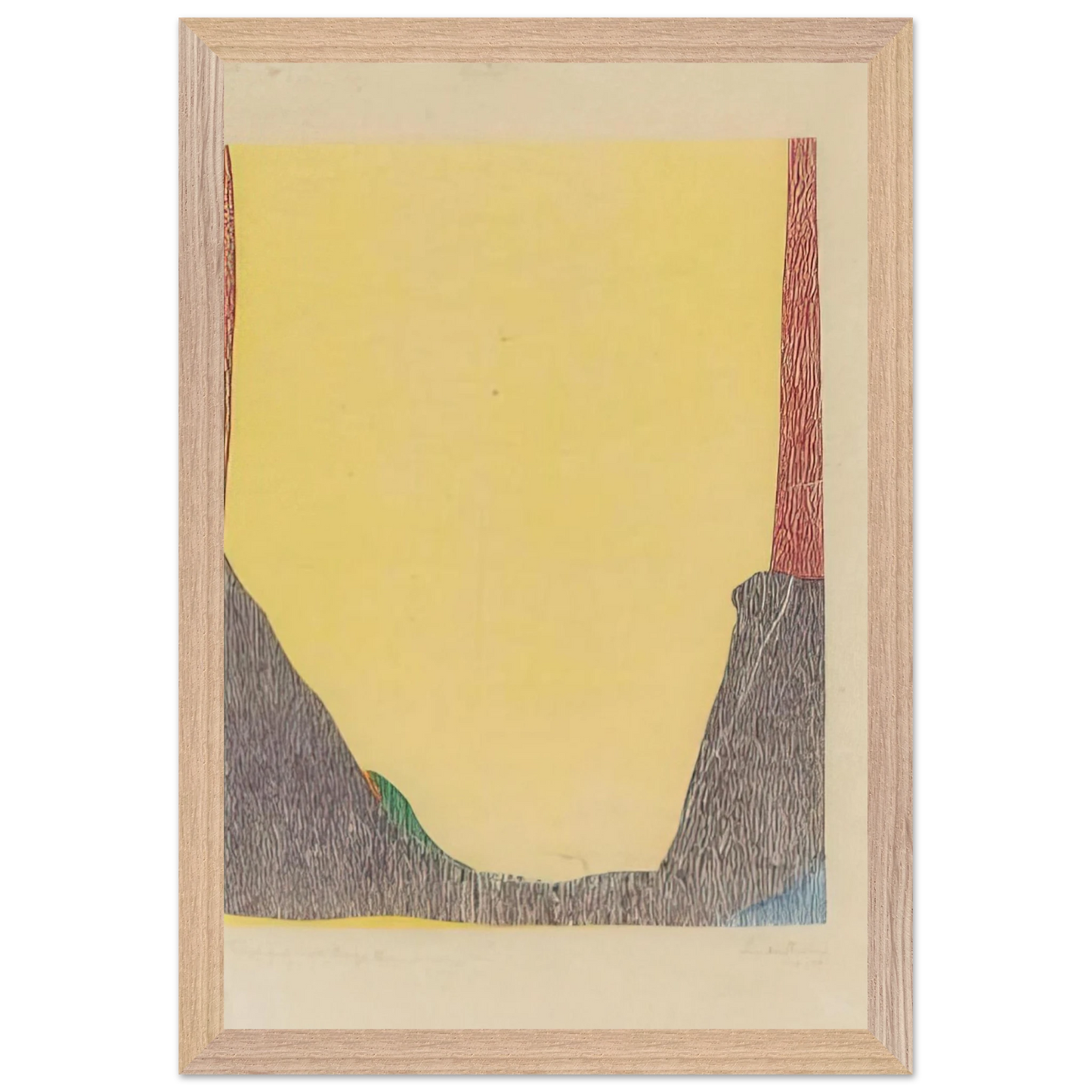 Helen Frankenthaler - East and Beyond - 1973 Wall art - 30x40 cm / 12x16 inches - Premium Wooden Framed Poster With Fine Art Paper - Black frame