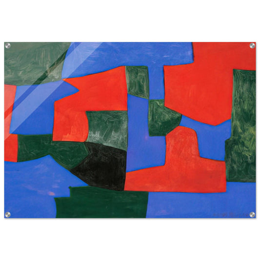 Composition abstraite - 1959 - Serge Poliakoff Acrylic Print - 70x100 cm / 28x40″ inches | Serge Poliakoff Wall Art | Serge Poliakoff Prints