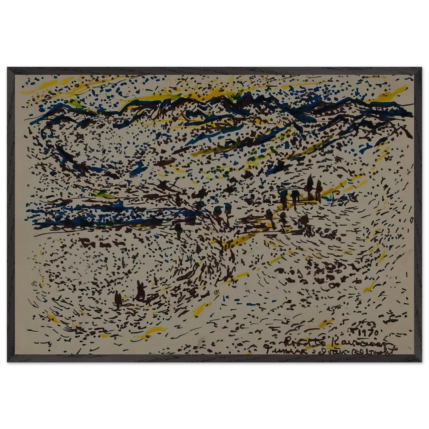 ROAD TO KAIROUAN TUNISIA 1970 - Ivan Albright Framed Art Print – Black Wooden Frame - Default Title - -Framed Art Print