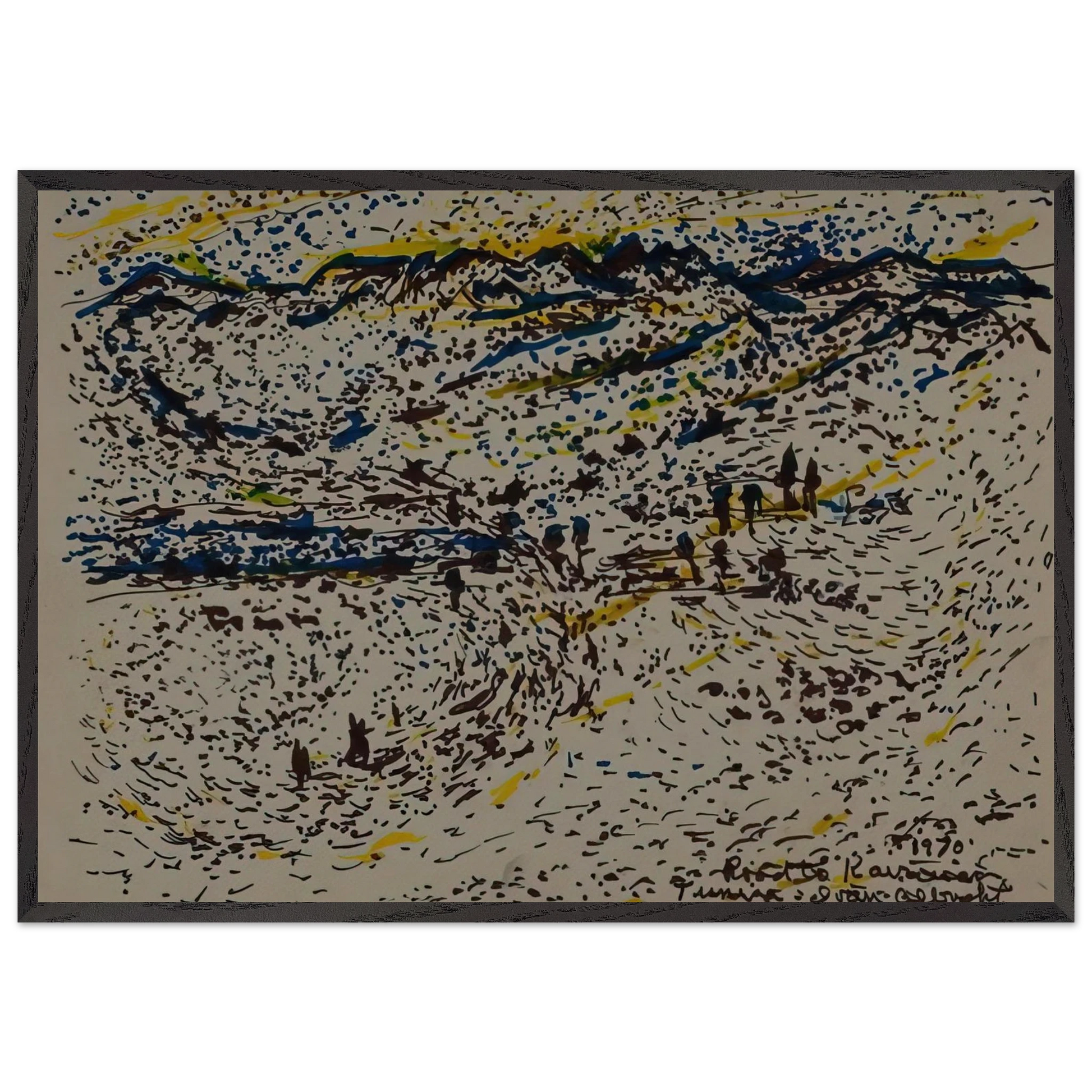 ROAD TO KAIROUAN TUNISIA 1970 - Ivan Albright Framed Art Print – Black Wooden Frame - Default Title - -Framed Art Print