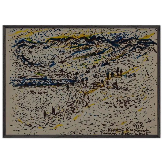 ROAD TO KAIROUAN TUNISIA 1970 - Ivan Albright Framed Art Print – Black Wooden Frame - Default Title - -Framed Art Print