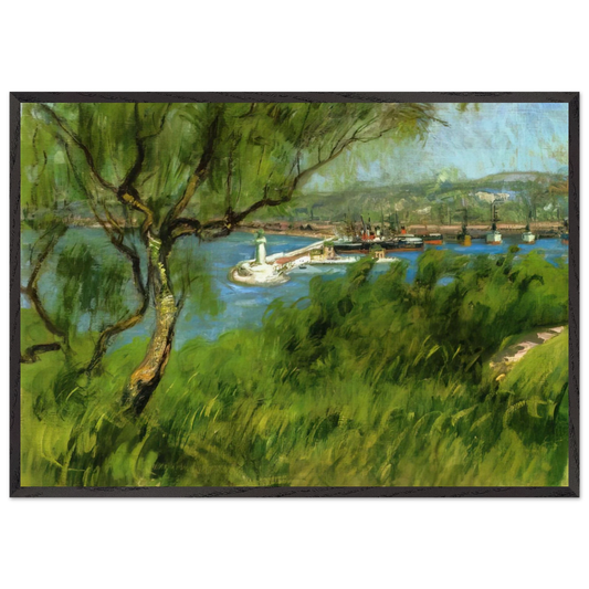 VIEW OF A PORT - Raoul Dufy Framed Art Print – Black Wooden Frame - Default Title - -Framed Art Print