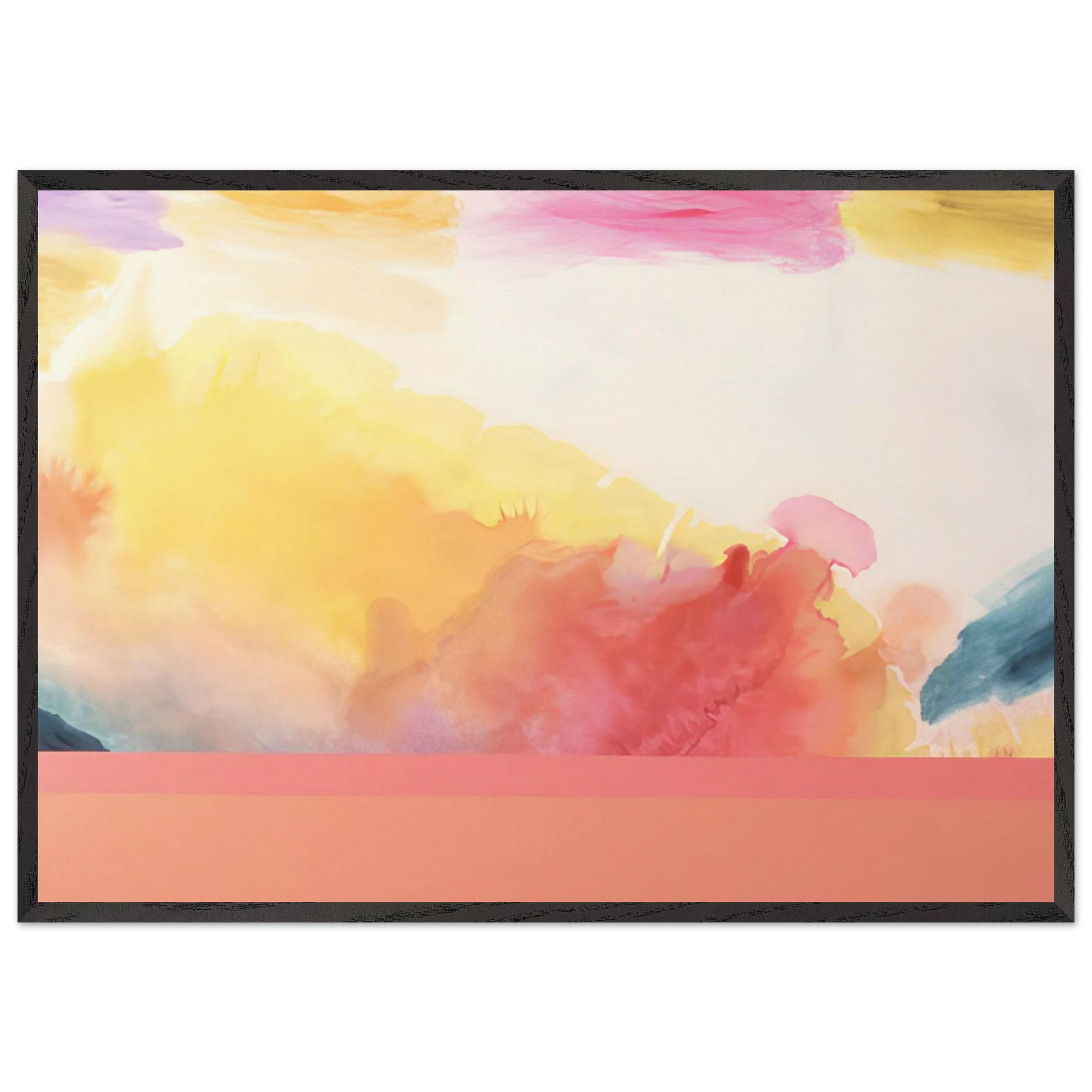 Sailing to India - 1970 - Ronnie Landfield Framed Art Print – Black Wooden Frame - Default Title - -Framed Art Print