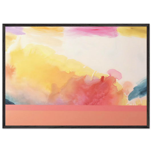 Sailing to India - 1970 - Ronnie Landfield Framed Art Print – Black Wooden Frame - Default Title - -Framed Art Print