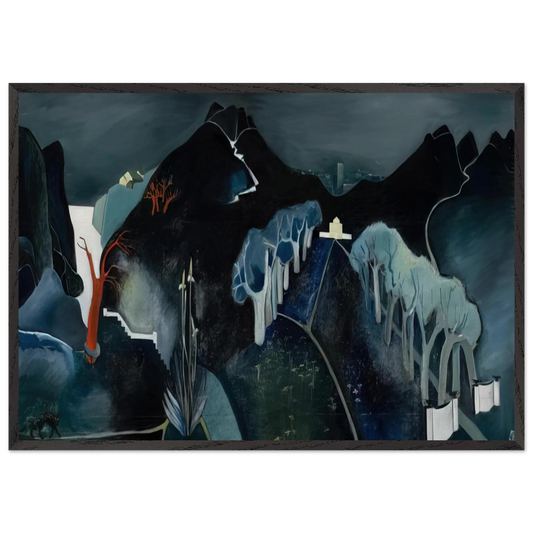 Mysterious Landscape - 1930 - Tove Jansson Framed Art Print – Black Wooden Frame - Default Title - -Framed Art Print