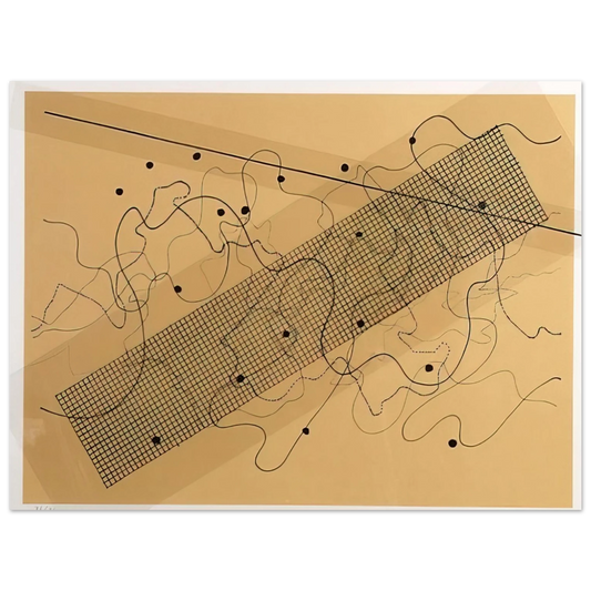 John Cage - Fontana Mix OrangeTan - 1981 Fine Art Poster - Default Title
