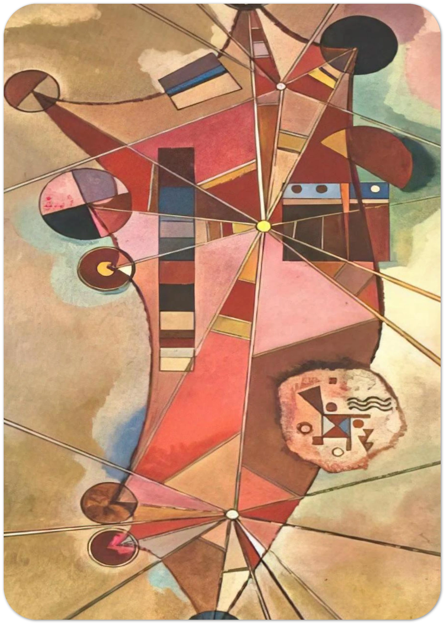 FIXED POINTS By Wassily Kandinsky Pack of 10 Post Cards | Wassily Kandinsky Post Cards | A6 (10.5 x 14.8 cm) - 4.1 x 5.8 inches