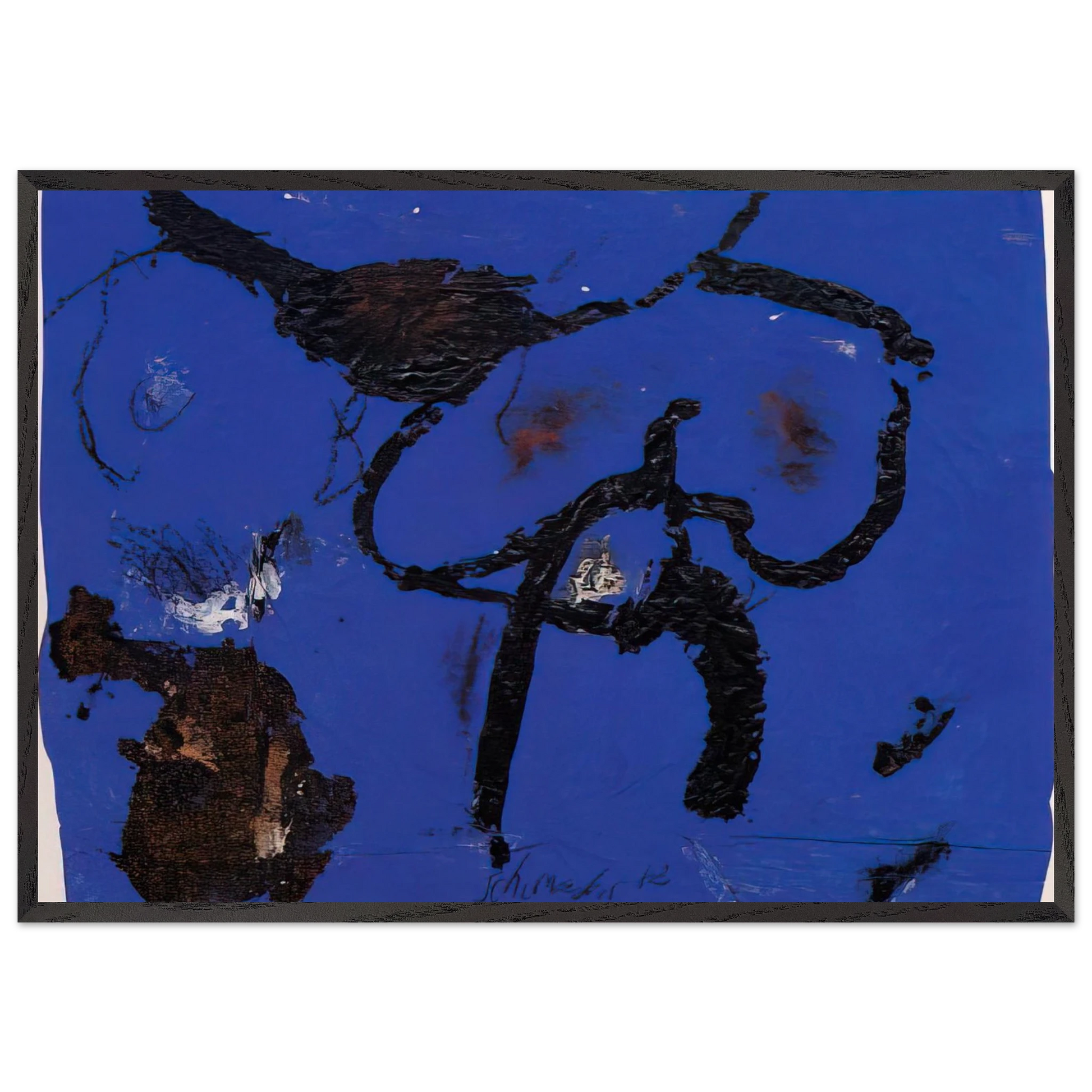 G-3 - 1982 - Emil Schumacher Framed Art Print – Black Wooden Frame - Default Title - -Framed Art Print