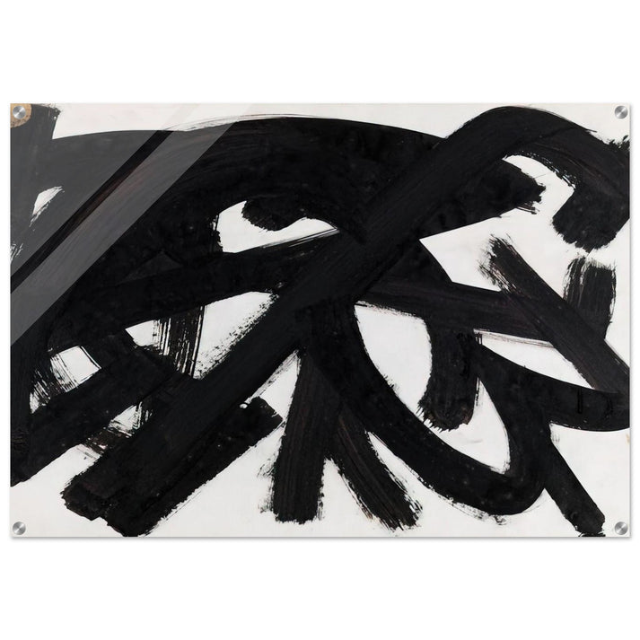 Brou de noix sur papier 48 x 62,5 cm, 1946 - 1946 - Pierre Soulages Acrylic Print - 70x100 cm / 28x40″ inches | Pierre Soulages Wall Art | Pierre Soulages Prints