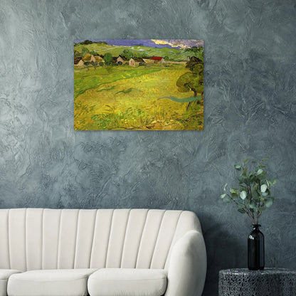 View of Vessenots near Auvers - Vincent van Gogh Brushed Aluminum Print - 70x100 cm / 28x40 inches | Vincent van Gogh Aluminum Print | Vincent van Gogh Prints
