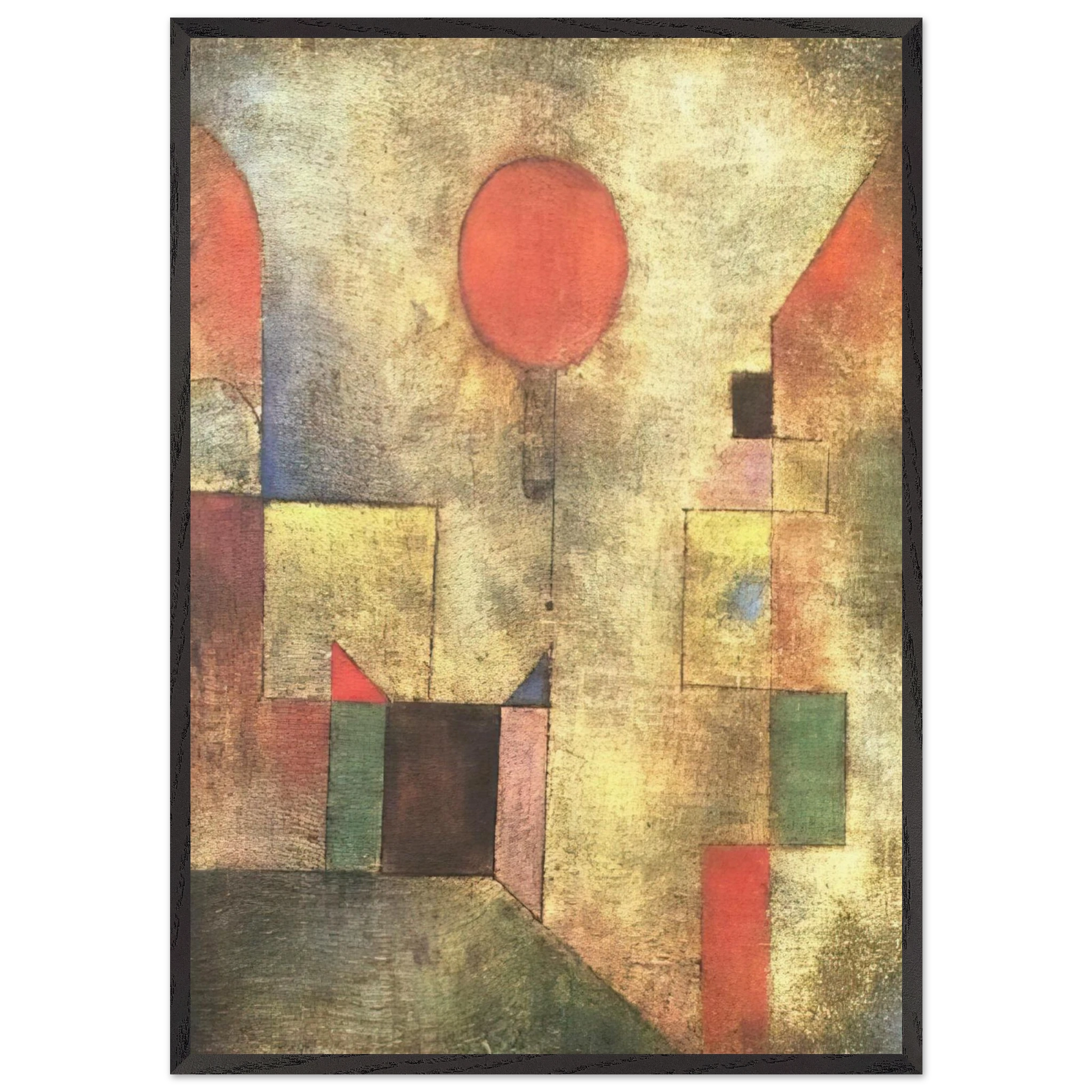RED BALLOON 1922 - Paul Klee Framed Art Print – Black Wooden Frame - Default Title - -Framed Art Print