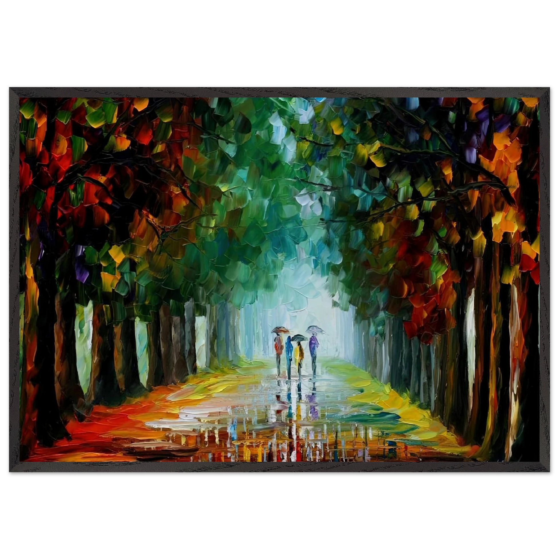 Leonid Afremov N27 - Leonid Afremov Framed Art Print – Black Wooden Frame - Default Title - -Framed Art Print