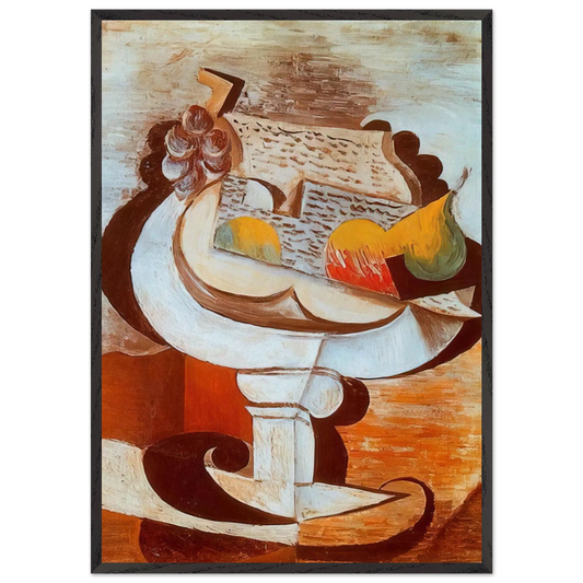 Fruit dish - Pablo Picasso Framed Art Print – Black Wooden Frame - Default Title - -Framed Art Print