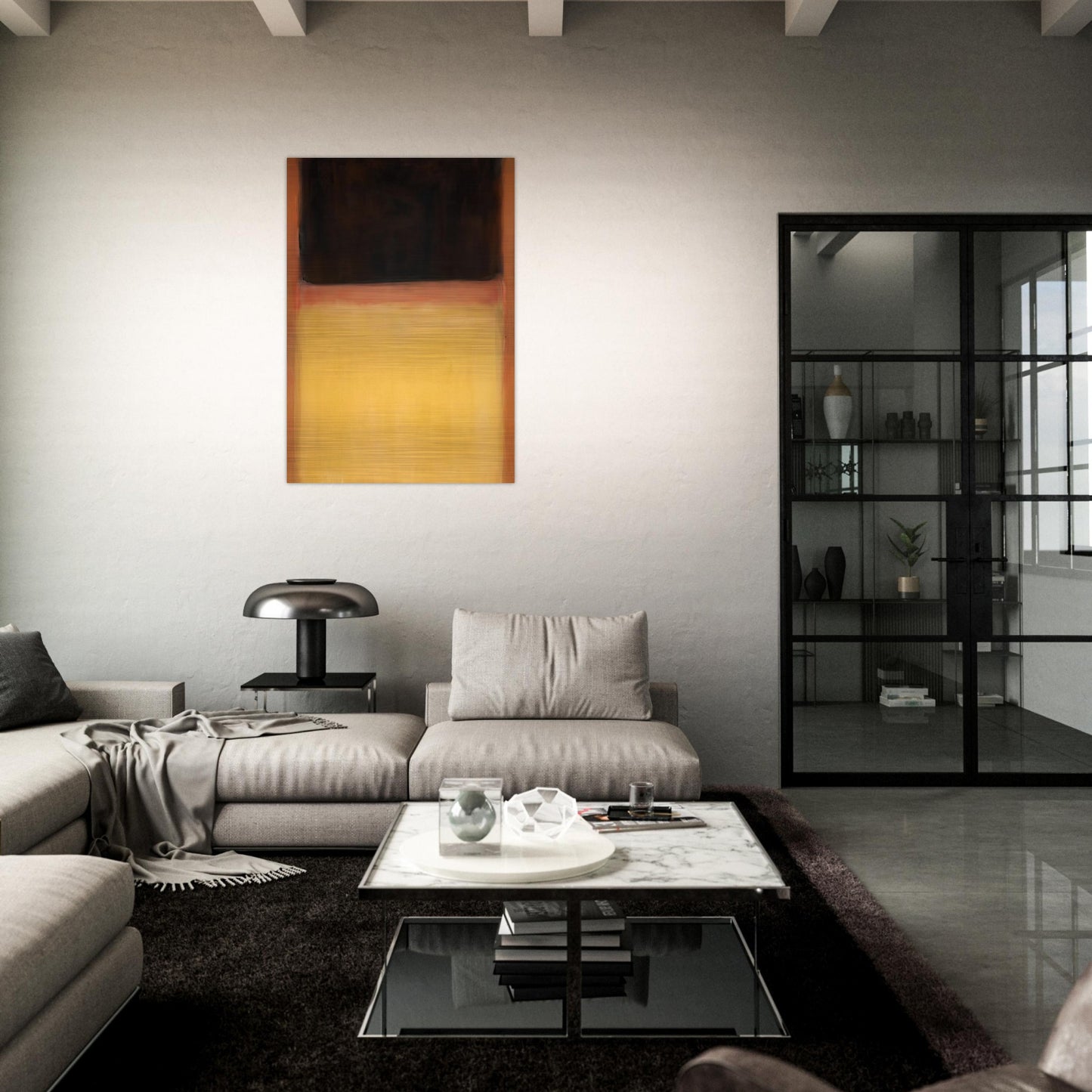 No.9 Dark over Light Earth - 1954 - Mark Rothko Brushed Aluminum Print - 70x100 cm / 28x40 inches | Mark Rothko Aluminum Print | Mark Rothko Prints