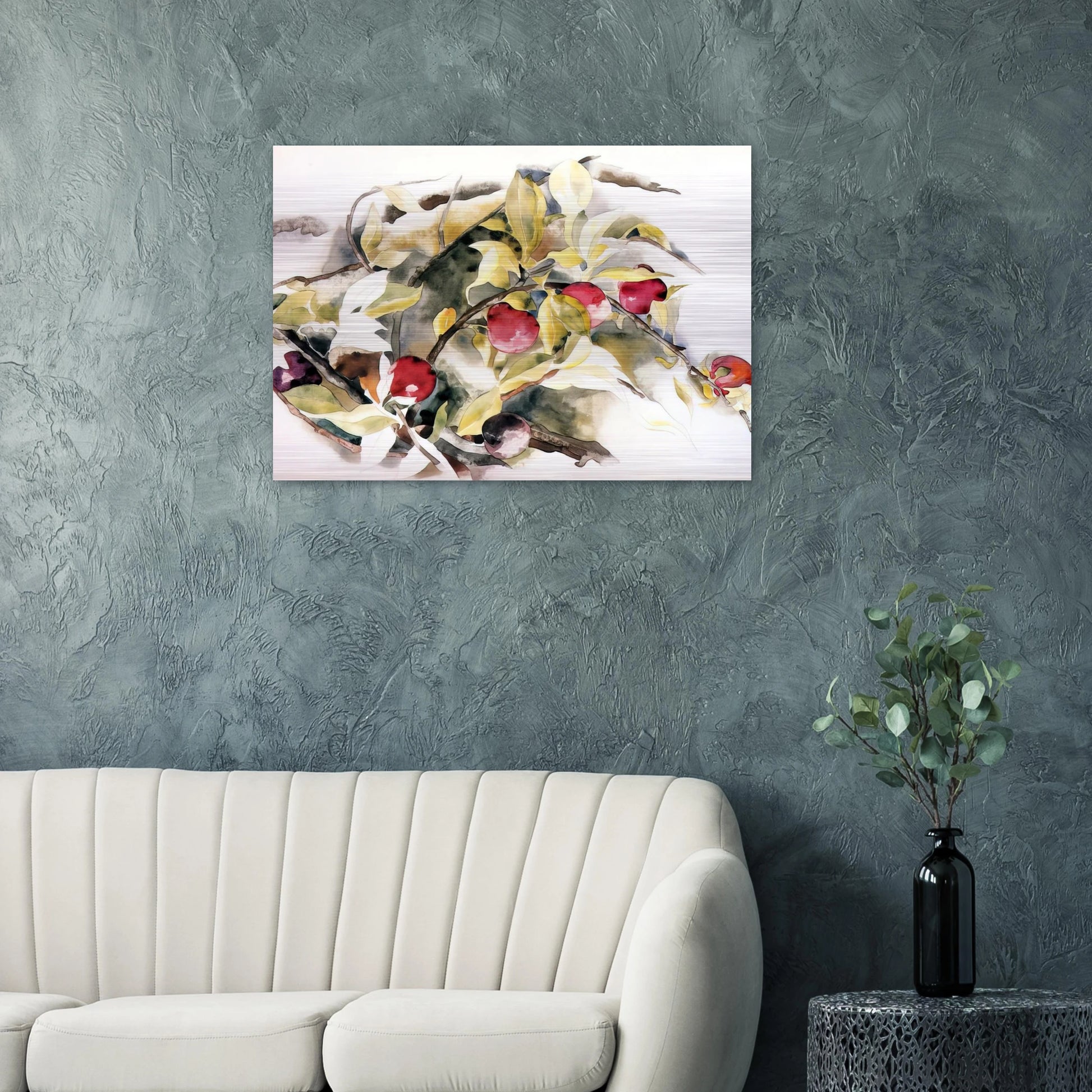 Plums - 1925 - Charles Demuth Brushed Aluminum Print - 70x100 cm / 28x40 inches | Charles Demuth Aluminum Print | Charles Demuth Prints