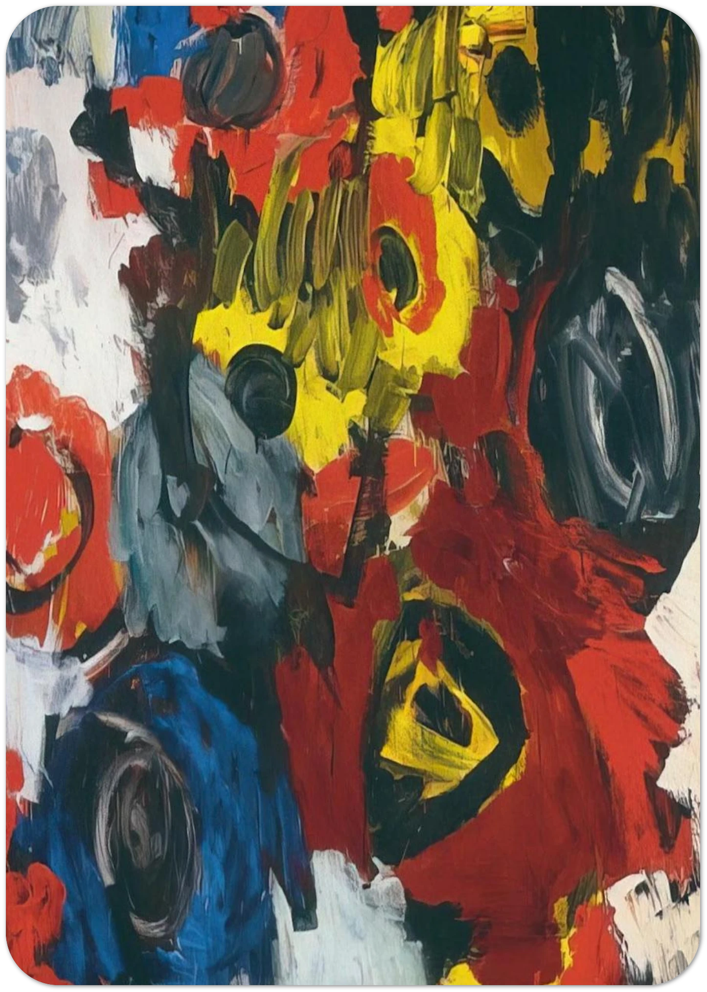 Furioso - 1963 By Ernst Wilhelm Nay Pack of 10 Post Cards | Ernst Wilhelm Nay Post Cards | A6 (10.5 x 14.8 cm) - 4.1 x 5.8 inches