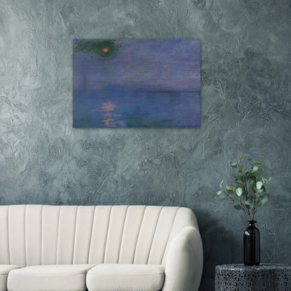 Charing Cross Bridge, Fog on the Themes - claude monet Brushed Aluminum Print - 70x100 cm / 28x40 inches | claude monet Aluminum Print | claude monet Prints