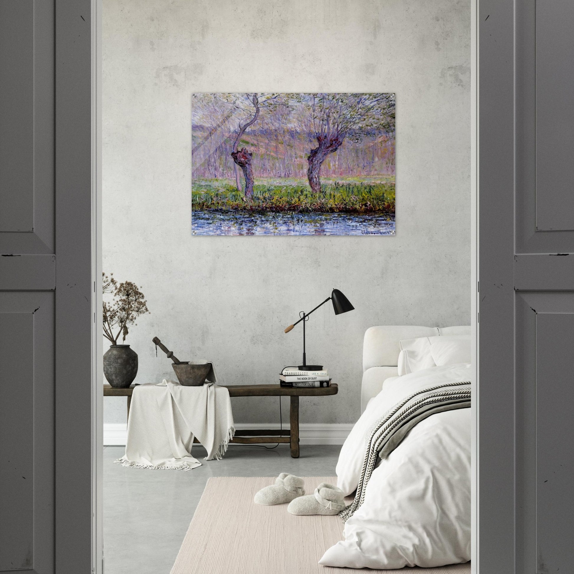 Willows in Springtime - claude monet Acrylic Print - 70x100 cm / 28x40″ inches