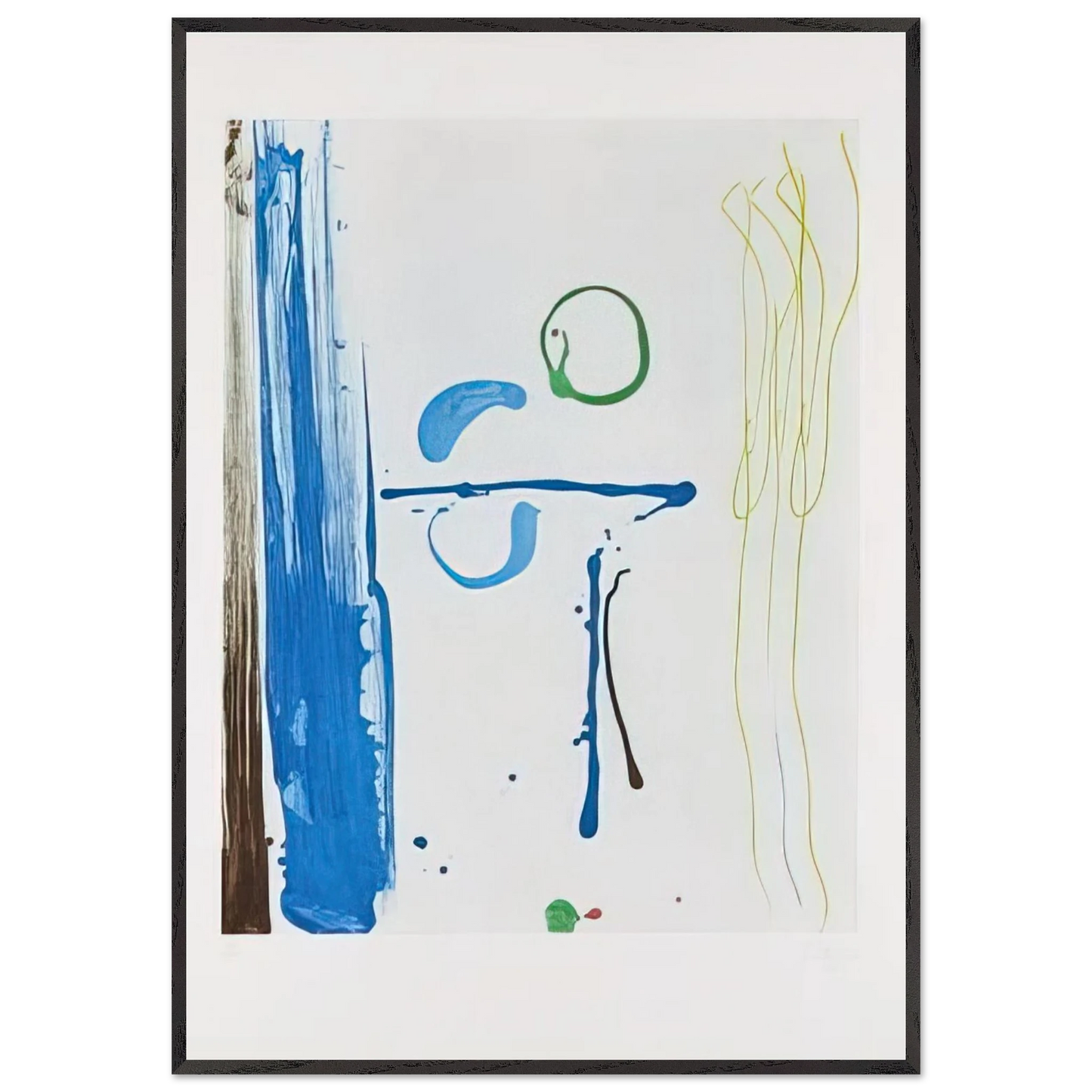 Helen Frankenthaler - Sunshine After Rain - 1987 Wall art - 50x70 cm / 20x28 inches - Premium Wooden Framed Poster With Fine Art Paper - Black frame