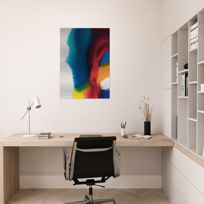 Rainbow Bleed - Color Field Painting, Lyrical Abstraction - Paul Jenkins Brushed Aluminum Print - 70x100 cm / 28x40 inches | Paul Jenkins Aluminum Print | Paul Jenkins Prints