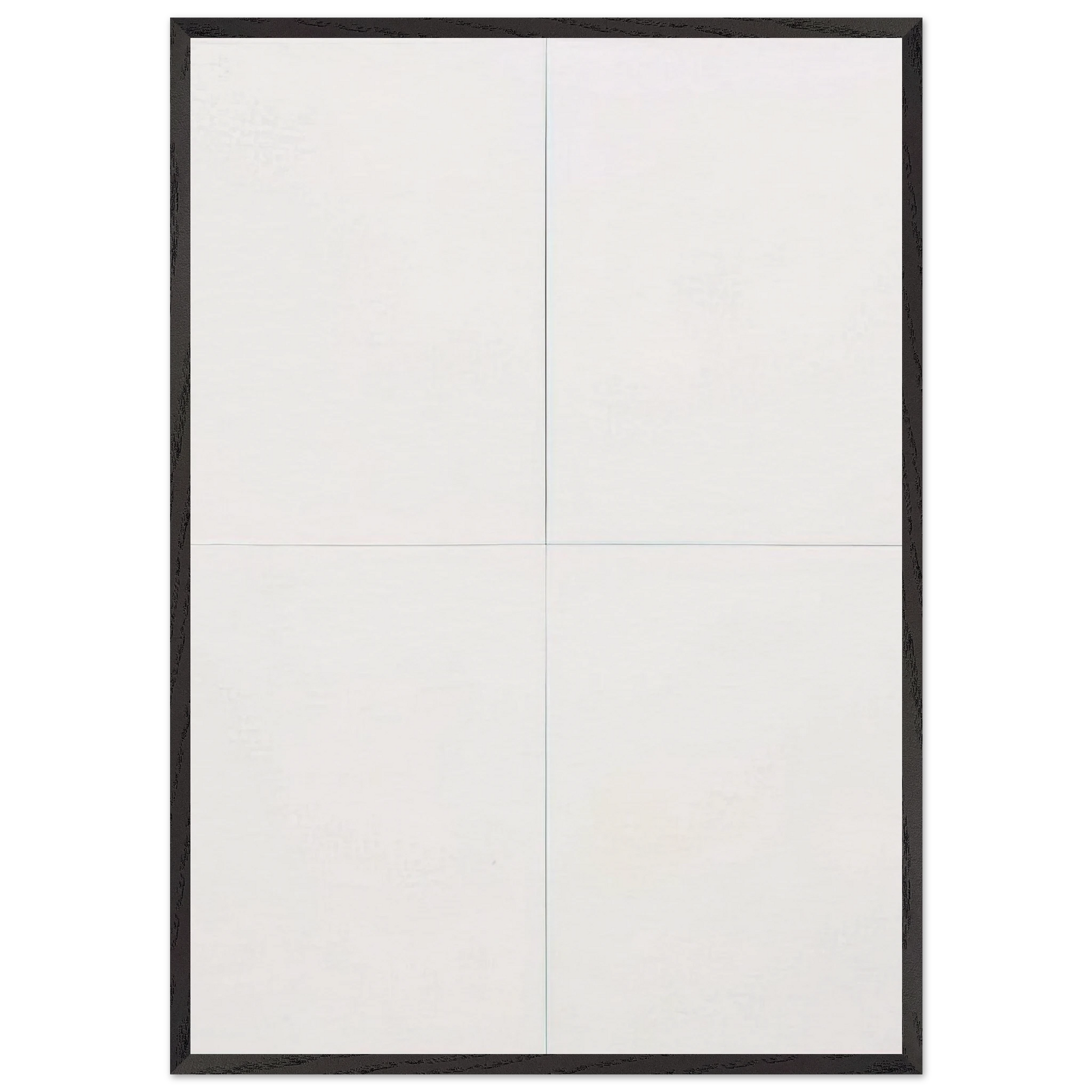 WHITE PAINTING FOUR PANEL 1951 - Robert Rauschenberg Framed Art Print – Black Wooden Frame - Default Title - -Framed Art Print