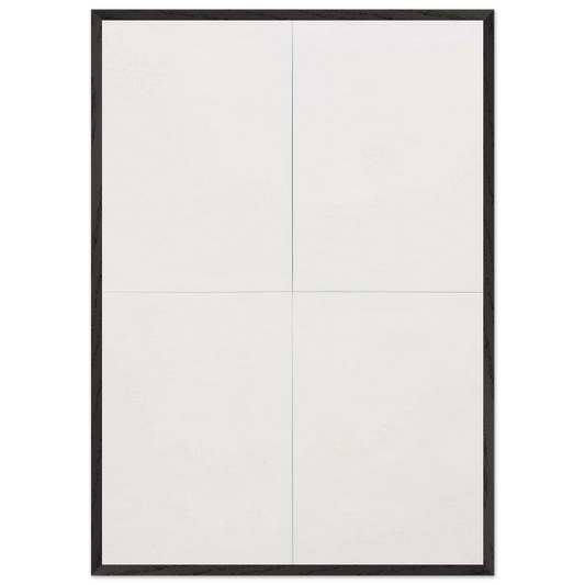 WHITE PAINTING FOUR PANEL 1951 - Robert Rauschenberg Framed Art Print – Black Wooden Frame - Default Title - -Framed Art Print