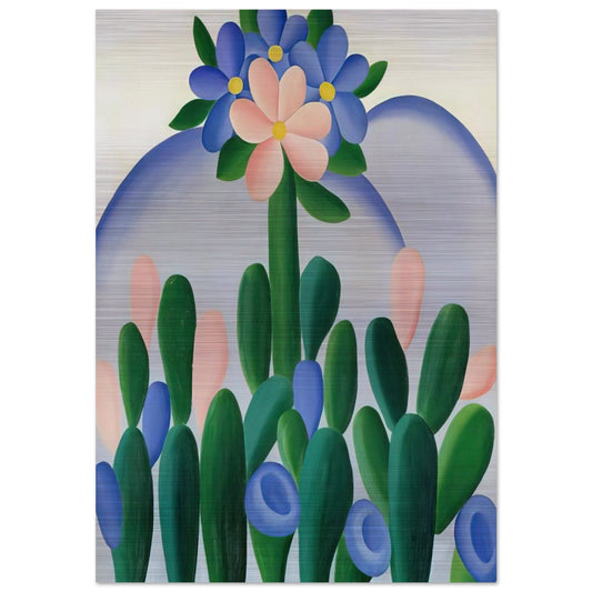 Manacá - Tarsila do Amaral Brushed Aluminum Print - 70x100 cm / 28x40 inches | Tarsila do Amaral Aluminum Print | Tarsila do Amaral Prints