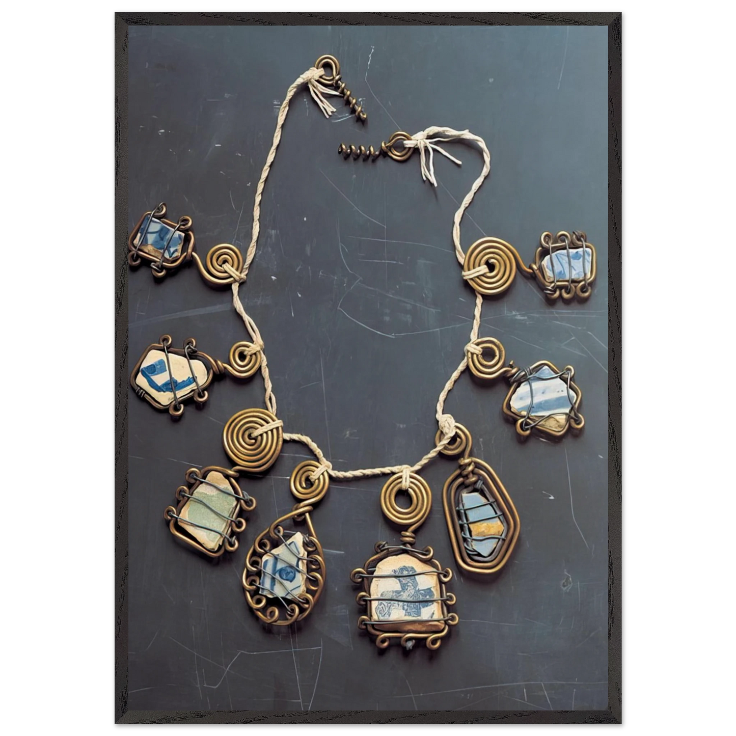 NECKLACE 1930 0 - Alexander Calder Framed Art Print – Black Wooden Frame - Default Title - -Framed Art Print