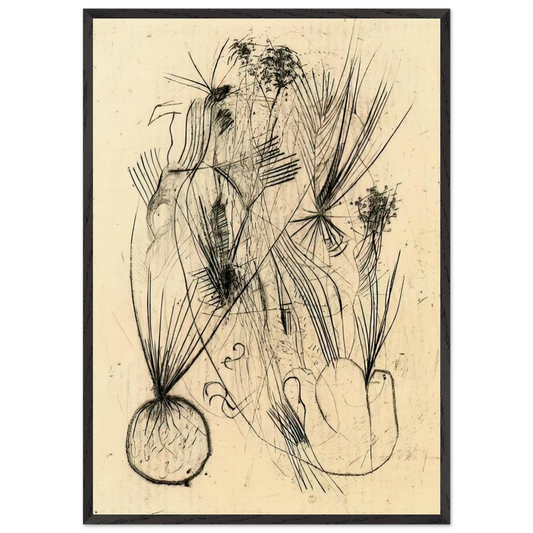 Planta tuberosa - Surrealism - Wols Framed Art Print – Black Wooden Frame - Default Title - -Framed Art Print