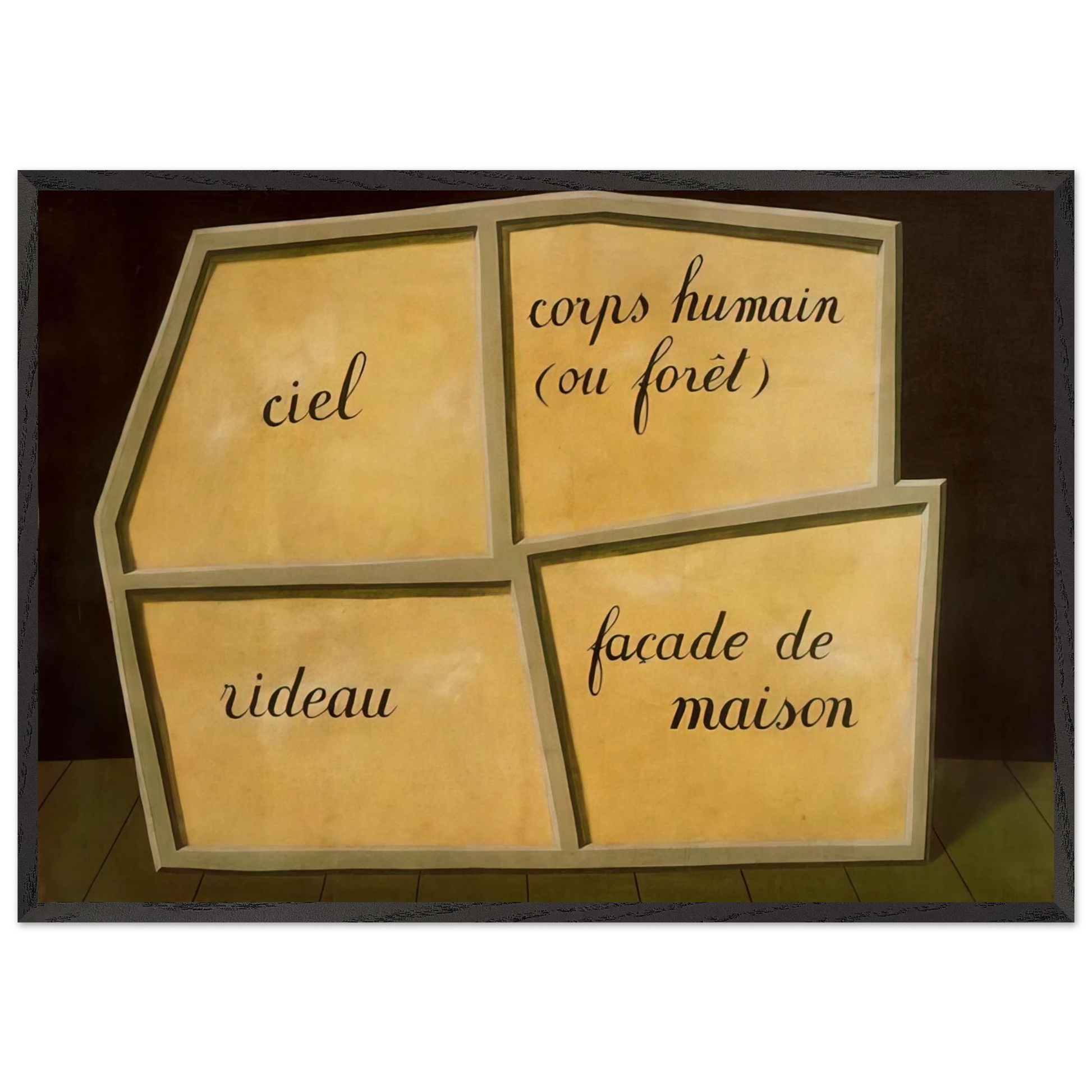 THE EMPTY MASK 1928 - Rene Magritte Framed Art Print – Black Wooden Frame - Default Title - -Framed Art Print