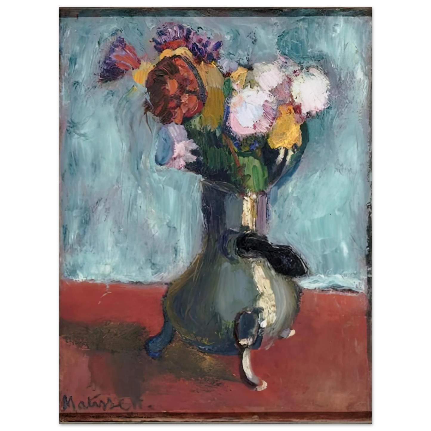 Henri Matisse - BOUQUET OF FLOWERS IN CHOCOLATE 1902 Fine Art Poster - Default Title