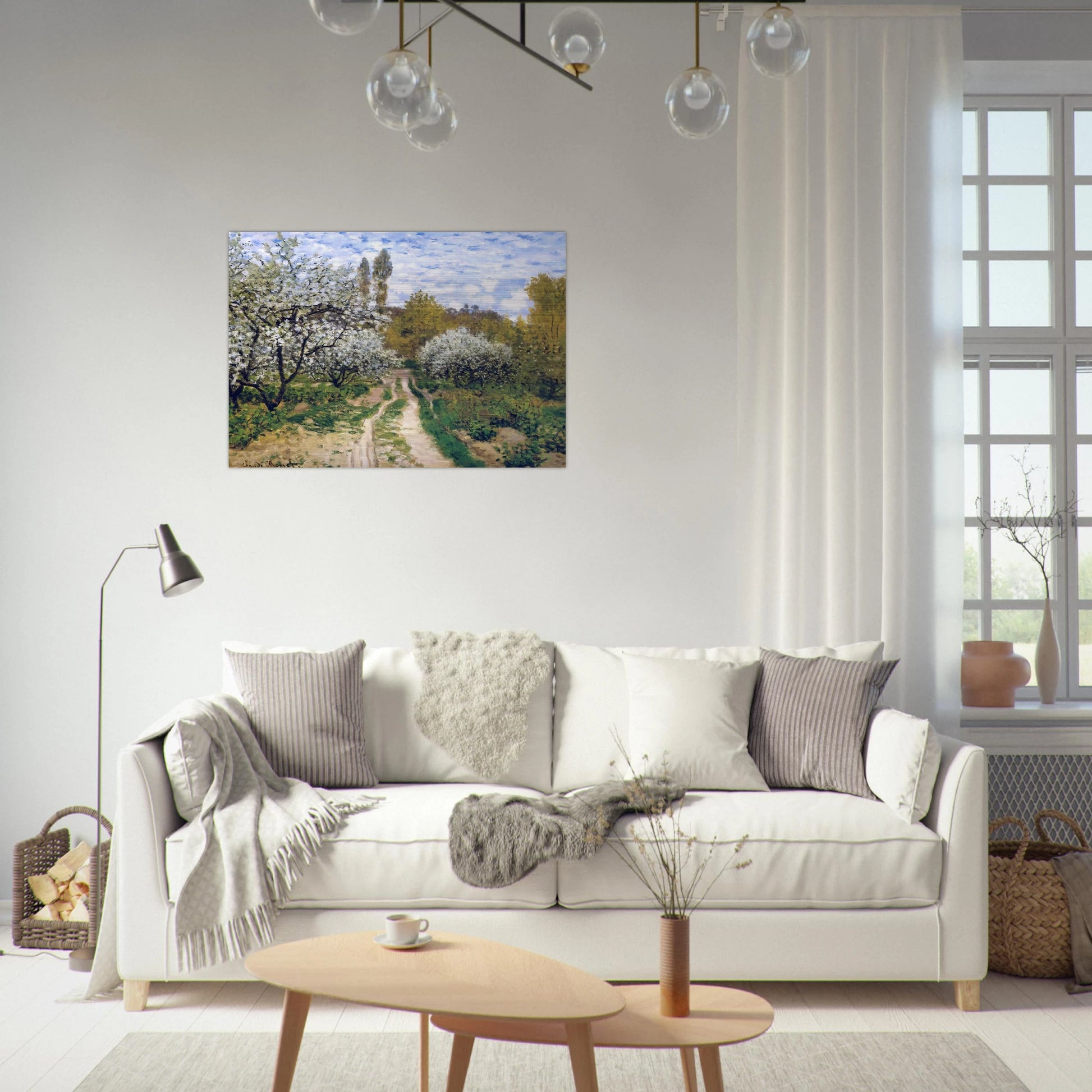 Trees in Bloom - claude monet Brushed Aluminum Print - 70x100 cm / 28x40 inches | claude monet Aluminum Print | claude monet Prints