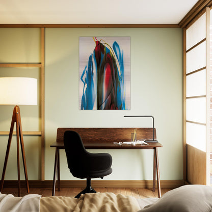 Phenomena Waiting Gables - 1965 - Paul Jenkins Brushed Aluminum Print - 70x100 cm / 28x40 inches | Paul Jenkins Aluminum Print | Paul Jenkins Prints