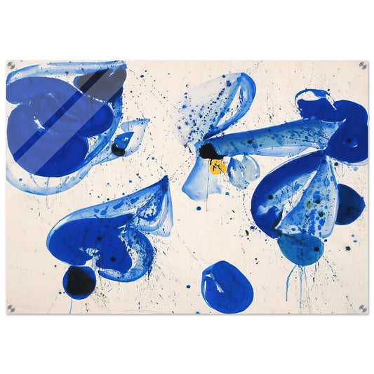 Untitled  Blue Balls from Cross #9  - Sam Francis Acrylic Print - 70x100 cm / 28x40″ inches | Sam Francis Wall Art | Sam Francis Prints