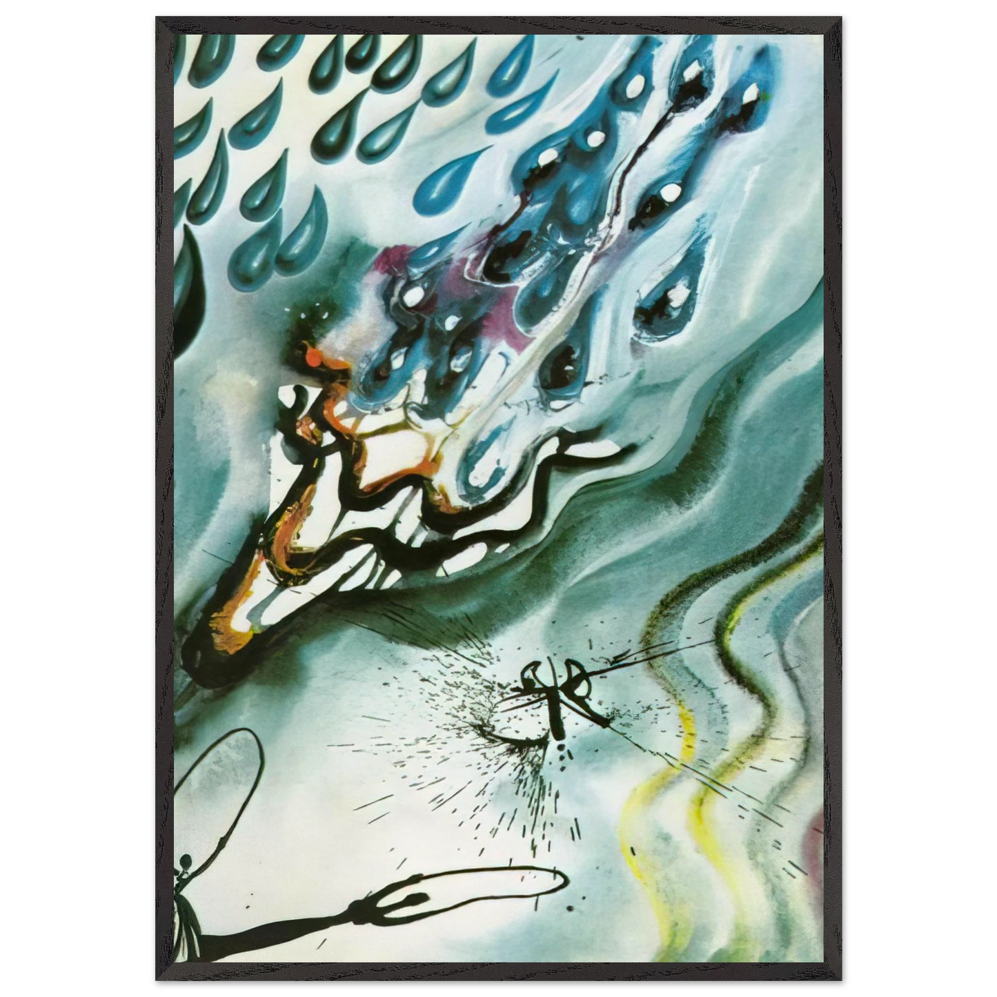 THE POOL OF TEARS - Salvador Dali Framed Art Print – Black Wooden Frame - Default Title - -Framed Art Print