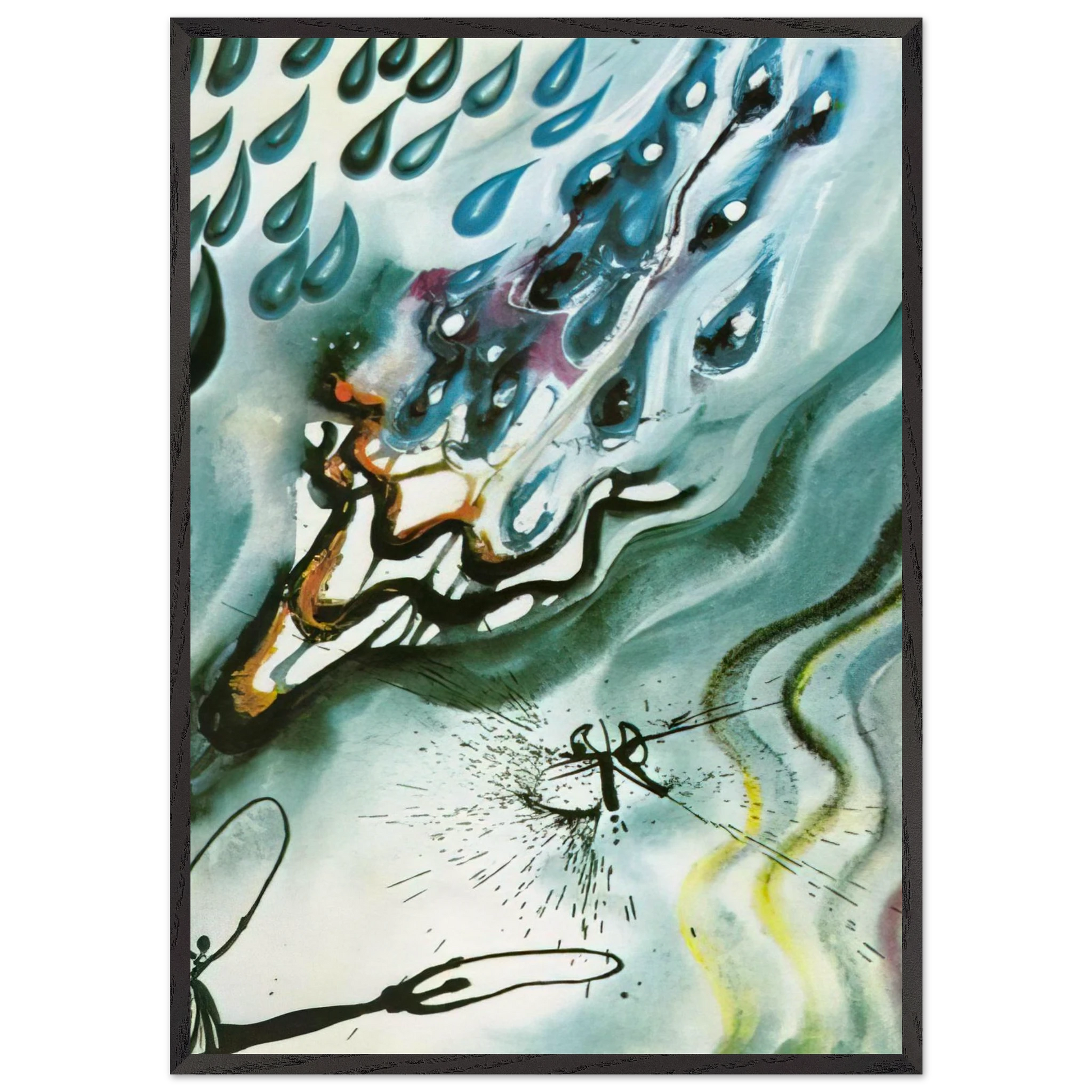 THE POOL OF TEARS - Salvador Dali Framed Art Print – Black Wooden Frame - Default Title - -Framed Art Print